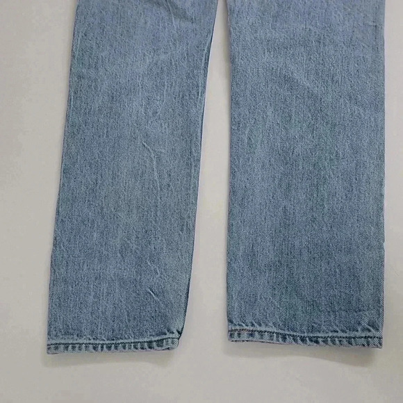 Denim Forum The Ex Boyfriend High Waisted Tapered Relaxed Mid Blue Wash - Picture 15 of 15